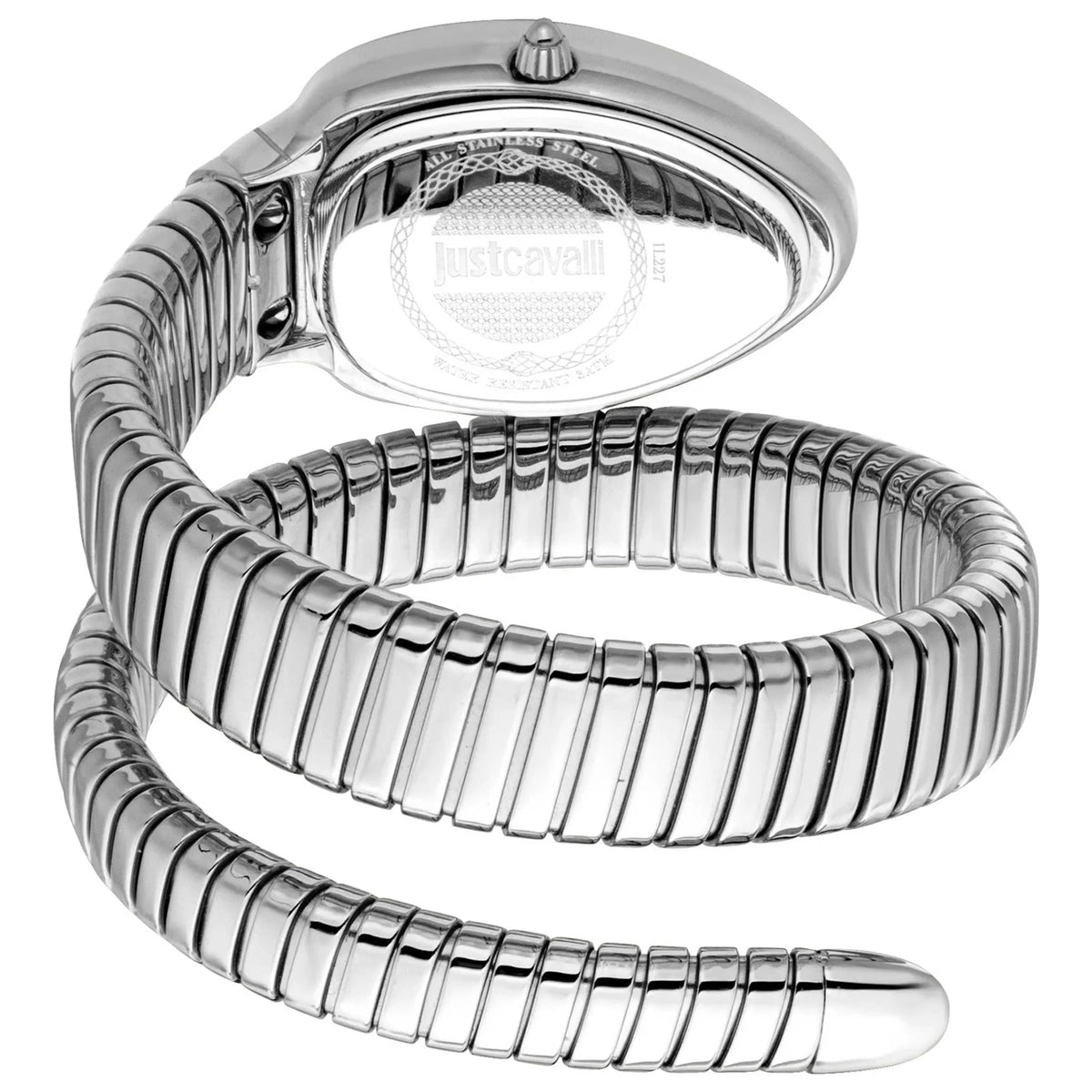 Just Cavalli Serpente Silver Dial Silver Steel Strap Watch for Women - JC1L227M0015