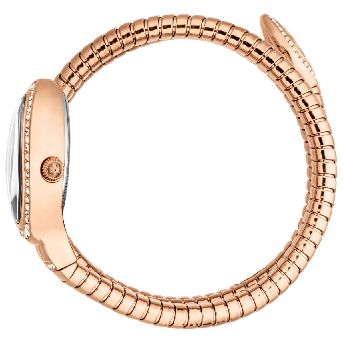Just Cavalli Carezza Silver Dial Rose Gold Steel Strap Watch for Women - JC1L372M0045