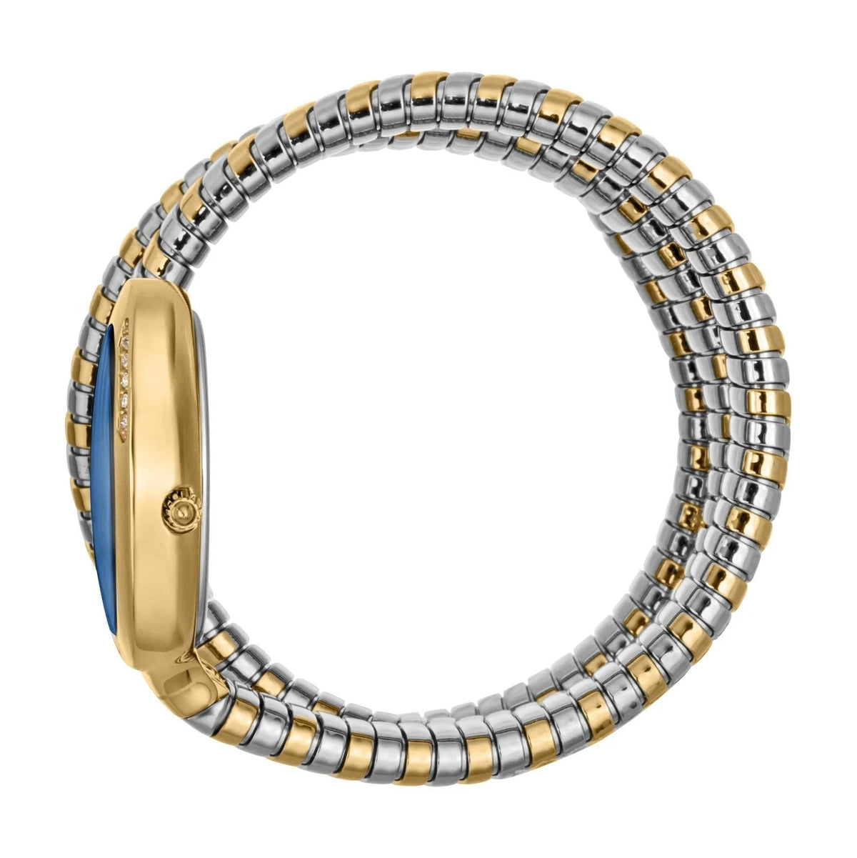 Just Cavalli Glam Evo 5 Blue Dial Two Tone Steel Strap Watch for Women - JC1L228M0075