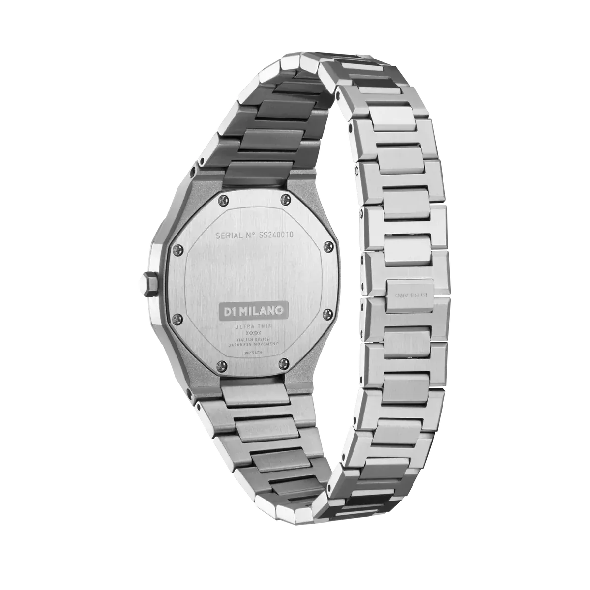 D1 Milano Ultra Thin Silver Dial Silver Steel Strap Watch for Women - D1-UTBL30