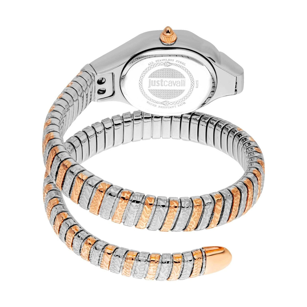 Just Cavalli Amalfi Rose Gold Dial Two Tone Steel Strap Watch for Women - JC1L270M0065
