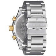 Nixon 51-30 Chronograph Blue Dial Silver Steel Strap Watch for Men - A083-1922