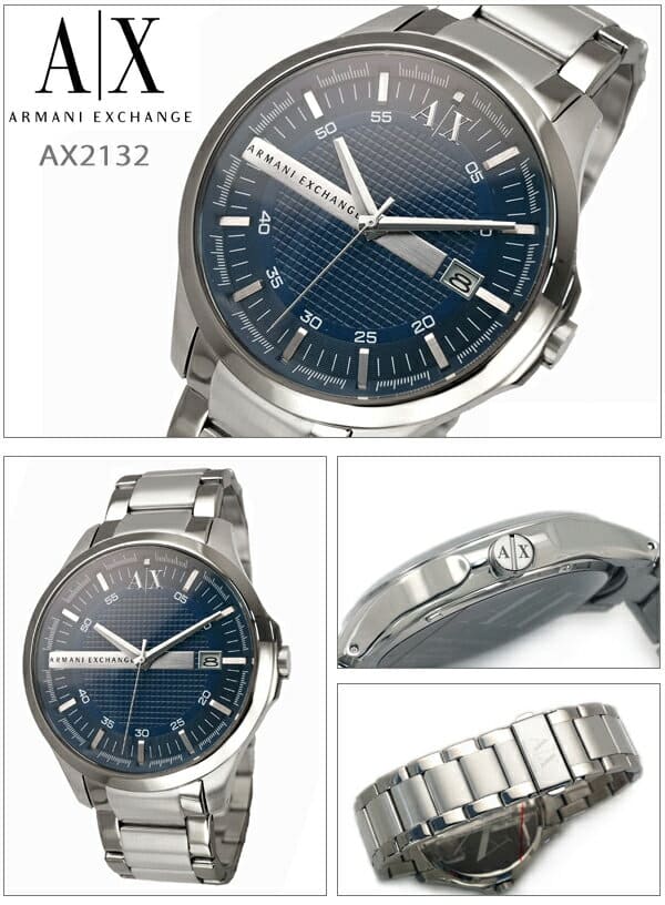  Shop Authentic Armani Exchange Hampton Chronograph Blue Dial Silver Steel Strap Watch For Men - AX2132 - Luxxuri