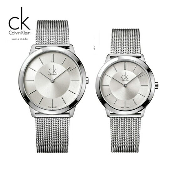  Shop Authentic Calvin Klein Minimal White Dial Silver Mesh Bracelet Watch for Men - K3M22126 - Luxxuri