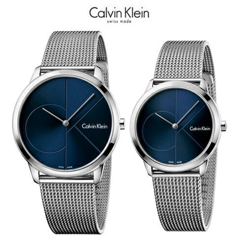  Shop Authentic Calvin Klein Minimal Blue Dial Silver Mesh Bracelet Watch for Women - K3M2212N - Luxxuri