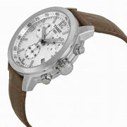  Shop Authentic Tissot PRC 200 Chronograph Silver Dial Brown Leather Strap Watch For Men - T055.417.16.037.00 - Luxxuri