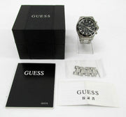  Shop Authentic Guess Chaser Chronograph Black Dial Silver Steel Strap Watch for Men - W0170G1 - Luxxuri