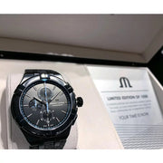  Shop Authentic Maurice Lacroix Aikon Chronograph Limited Edition Black Dial Black Leather Strap Watch for Men - AI1018-PVB01-337-1 - Luxxuri