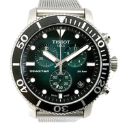  Shop Authentic Tissot Seastar 1000 Chronograph Green Dial Silver Mesh Bracelet Watch For Men - T120.417.11.091.00 - Luxxuri