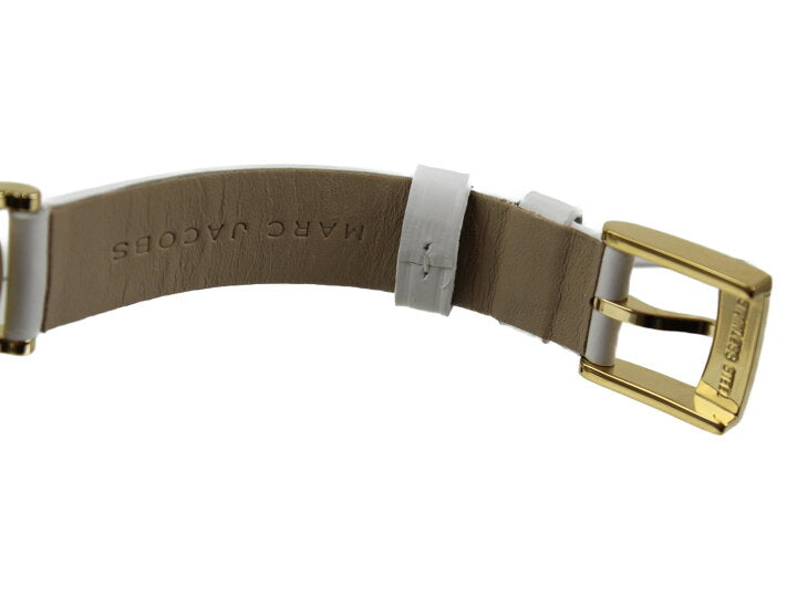  Shop Authentic Marc Jacobs Roxy White Dial White Leather Strap Watch for Women - MJ1607 - Luxxuri