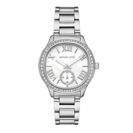  Shop Authentic Michael Kors Sage Three-Hand White Dial Silver Steel Strap Watch for Women - MK4807 - Luxxuri