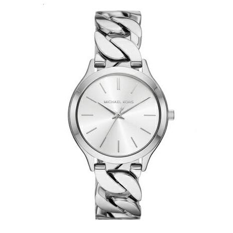  Shop Authentic Michael Kors Runway Three-Hand Silver Dial Silver Steel Strap Watch for Women - MK7474 - Luxxuri