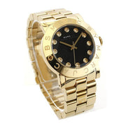  Shop Authentic Marc Jacobs Amy Glitz Black Dial Gold Steel Strap Watch for Women - MBM3334 - Luxxuri