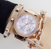  Shop Authentic Michael Kors Parker Purple Dial Rose Gold Steel Strap Watch for Women - MK6169 - Luxxuri
