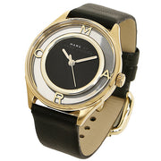  Shop Authentic Marc Jacobs Tether Black Dial Black Leather Strap Watch for Women - MBM1376 - Luxxuri