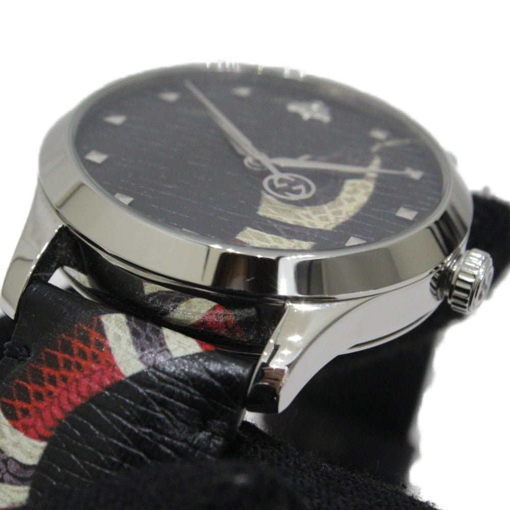  Shop Authentic Gucci Le Marche Des Merveilles Black Dial Black Leather Strap Unisex Watch - YA1264007 - Luxxuri