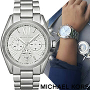  Shop Authentic Michael Kors Bradshaw Silver Dial Silver Steel Strap Watch for Men - MK5535 - Luxxuri