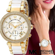  Shop Authentic Michael Kors Parker White Dial Two Tone Steel Strap Watch for Women - MK6119 - Luxxuri