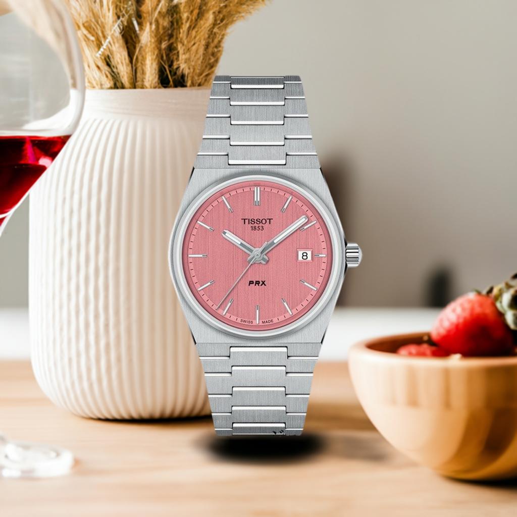  Shop Authentic Tissot PRX Quartz Pink Dial Silver Steel Strap Watch for Women - T137.210.11.331.00 - Luxxuri