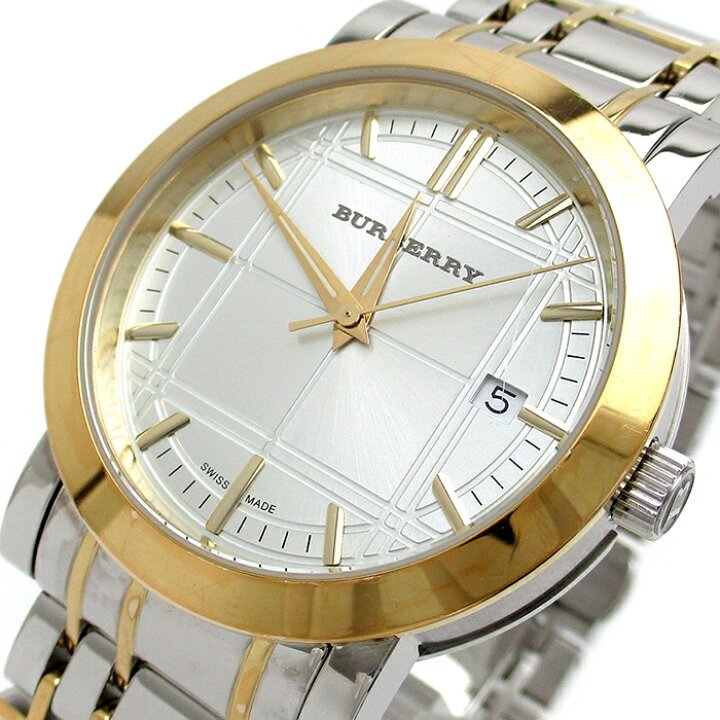  Shop Authentic Burberry Heritage White Dial Two Tone Stainless Steel Strap Watch for Men - BU1358 - Luxxuri