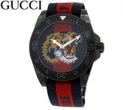  Shop Authentic Gucci Dive Tiger Blue and Red Dial Blue Red Blue Nylon Strap Watch For Men - YA136215 - Luxxuri