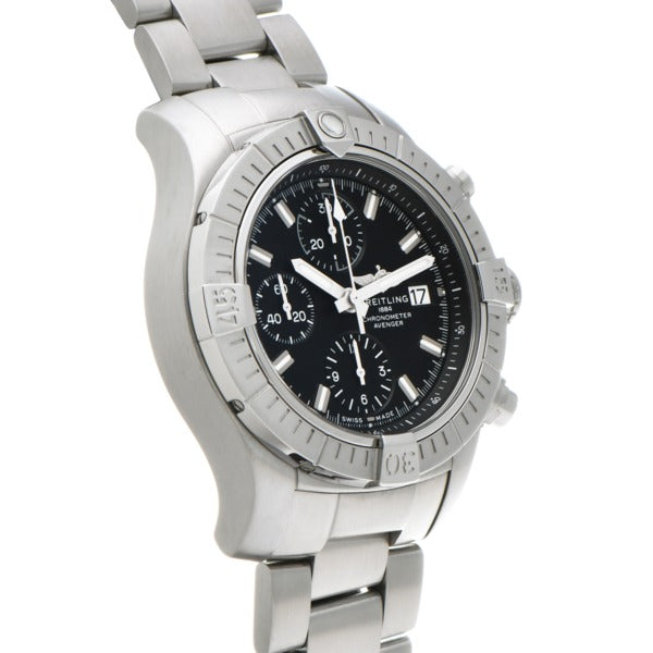  Shop Authentic Breitling Avenger Chronograph 43 Black Dial Silver Steel Strap Watch for Men - A13385101B1A1 - Luxxuri