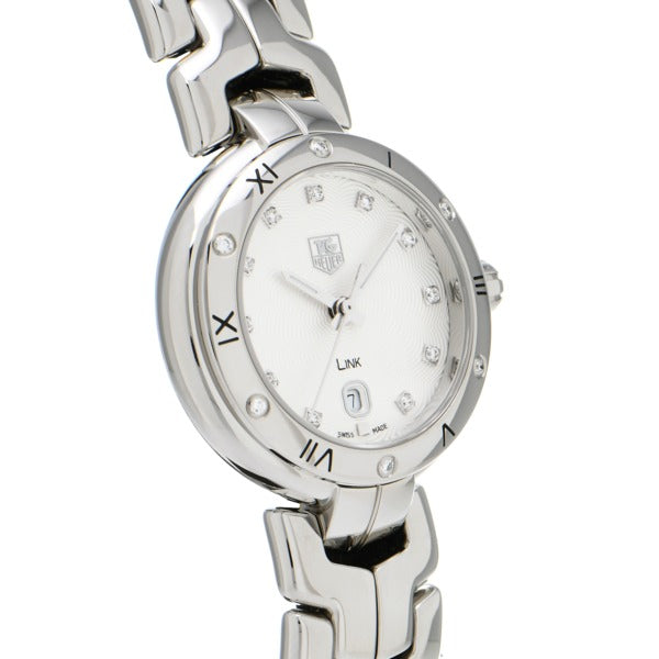  Shop Authentic Tag Heuer Link Diamonds Silver Dial Silver Steel Strap Watch for Women - WAT1413.BA0954 - Luxxuri