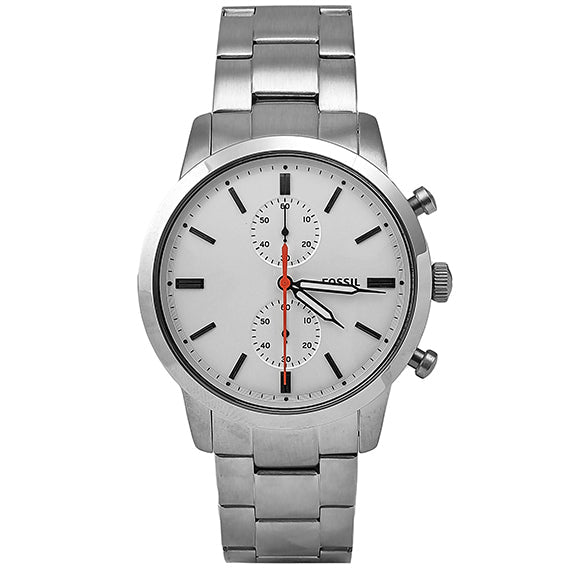  Shop Authentic Fossil Townsman White Dial Silver Steel Strap Watch for Men - FS5346 - Luxxuri