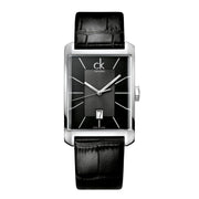  Shop Authentic Calvin Klein Window Black Dial Black Leather Strap Watch for Men - K2M21107 - Luxxuri