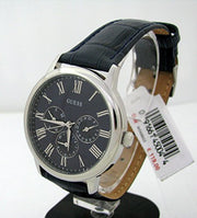  Shop Authentic Guess Wafer Chronograph Quartz Blue Dial Blue Leather Strap Watch For Men - W0496G3 - Luxxuri