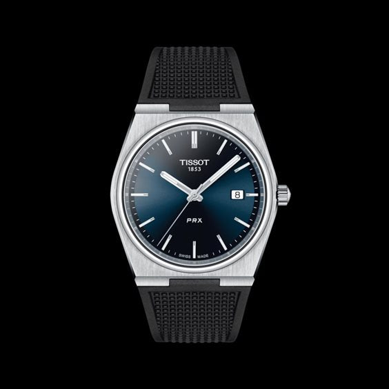  Shop Authentic Tissot PRX Blue Dial Black Rubber Strap Watch For Men - T137.410.17.041.00 - Luxxuri