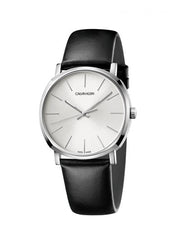  Shop Authentic Calvin Klein Posh Silver Dial Black Leather Strap Watch for Men - K8Q311C6 - Luxxuri