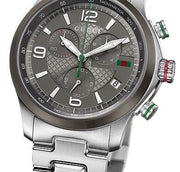  Shop Authentic Gucci G Timeless Chronograph Grey Dial Silver Steel Strap Watch For Men -  YA126238 - Luxxuri