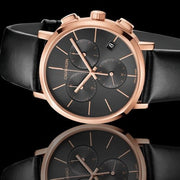  Shop Authentic Calvin Klein Posh Grey Dial Black Leather Strap Watch for Men - K8Q376C3 - Luxxuri