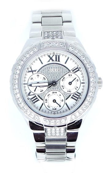 Shop Authentic Guess Viva Quartz Silver Dial Silver Steel Strap Watch For Women - W0111l1 - Luxxuri