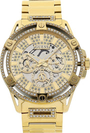  Shop Authentic Guess Queen Quartz Gold Dial Gold Steel Strap Watch For Men - GW0497G2 - Luxxuri