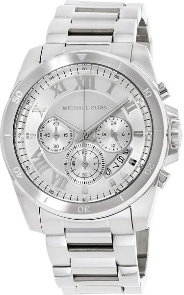  Shop Authentic Michael Kors Brecken Chronograph Silver Dial Silver Steel Strap Watch For Women - MK8562 - Luxxuri