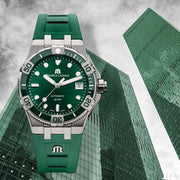  Shop Authentic Maurice Lacroix Aikon Venturer Green Dial Green Rubber Strap Watch for Men - AI6057-SSL50-630-5 - Luxxuri