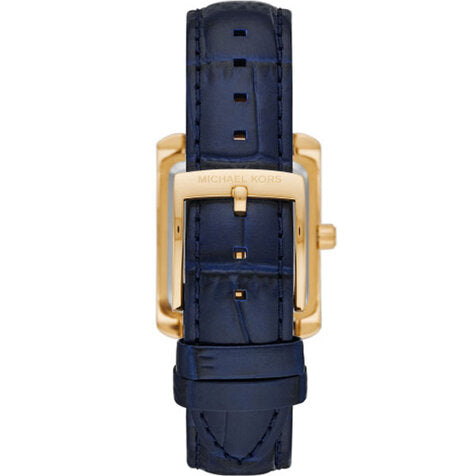  Shop Authentic Michael Kors Emery Quartz Diamond Silver Dial Blue Leather Strap Watch For Women - MK2982 - Luxxuri