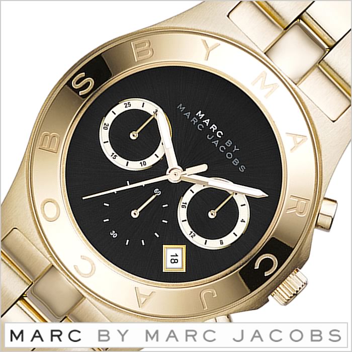  Shop Authentic Marc Jacobs Blade Chronograph Black Dial Gold Steel Strap Watch for Women - MBM3309 - Luxxuri