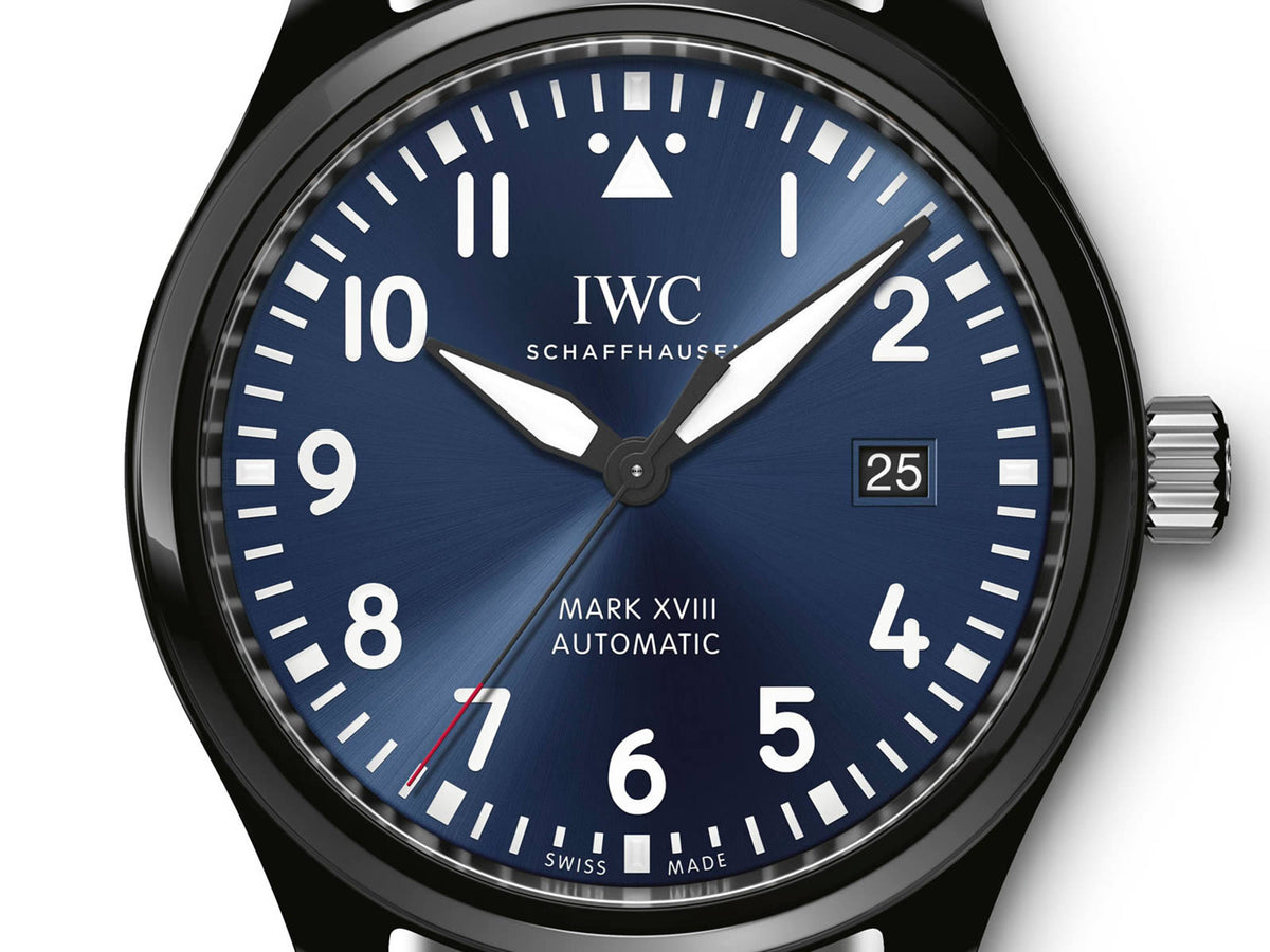  Shop Authentic IWC Pilot’s Watch Mark XVIII Edition “Laureus Sport for Good Foundation" Blue Dial Black Nylon Strap Watch for Men - IW324703 - Luxxuri
