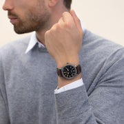  Shop Authentic IWC Pilot's Watch Mark XVIII 40mm Black Dial Brown Leather Strap Watch for Men - IW327006 - Luxxuri