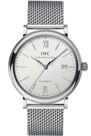  Shop Authentic IWC Portofino Automatic White Dial Silver Mesh Bracelet Watch for Men - IW356505 - Luxxuri