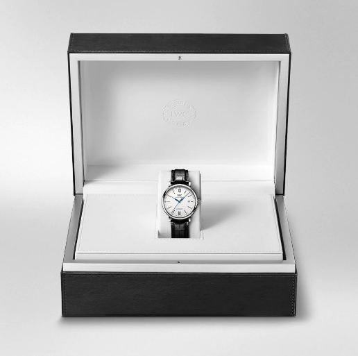  Shop Authentic IWC Portofino Automatic '150 Years' Edition Automatic White Dial Black Leather Strap Watch for Men - IW356519 - Luxxuri