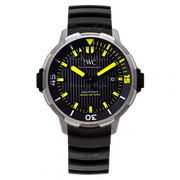  Shop Authentic IWC Aquatimer Automatic 2000 Black Dial Black Rubber Strap Watch for Men - IW358001 - Luxxuri