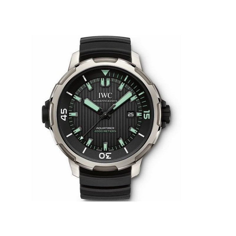  Shop Authentic IWC Aquatimer Automatic 2000 Black Dial Black Rubber Strap Watch for Men - IW358002 - Luxxuri