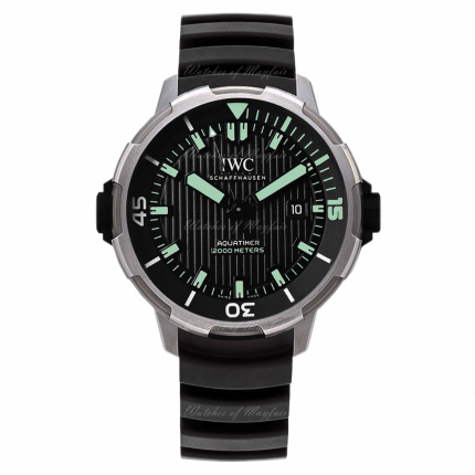  Shop Authentic IWC Aquatimer Automatic 2000 Black Dial Black Rubber Strap Watch for Men - IW358002 - Luxxuri