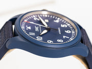  Shop Authentic IWC Pilot’s Watch Automatic "Laureus Sport for Good" Edition Blue Dial Blue Nylon Strap Watch for Men - IW328101 - Luxxuri