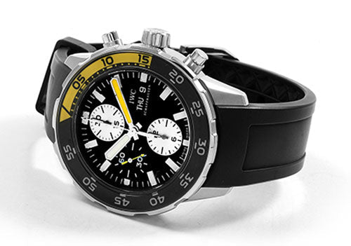  Shop Authentic IWC Aquatimer Automatic Chronograph Black Dial Black Rubber Strap Watch for Men - IW376709 - Luxxuri