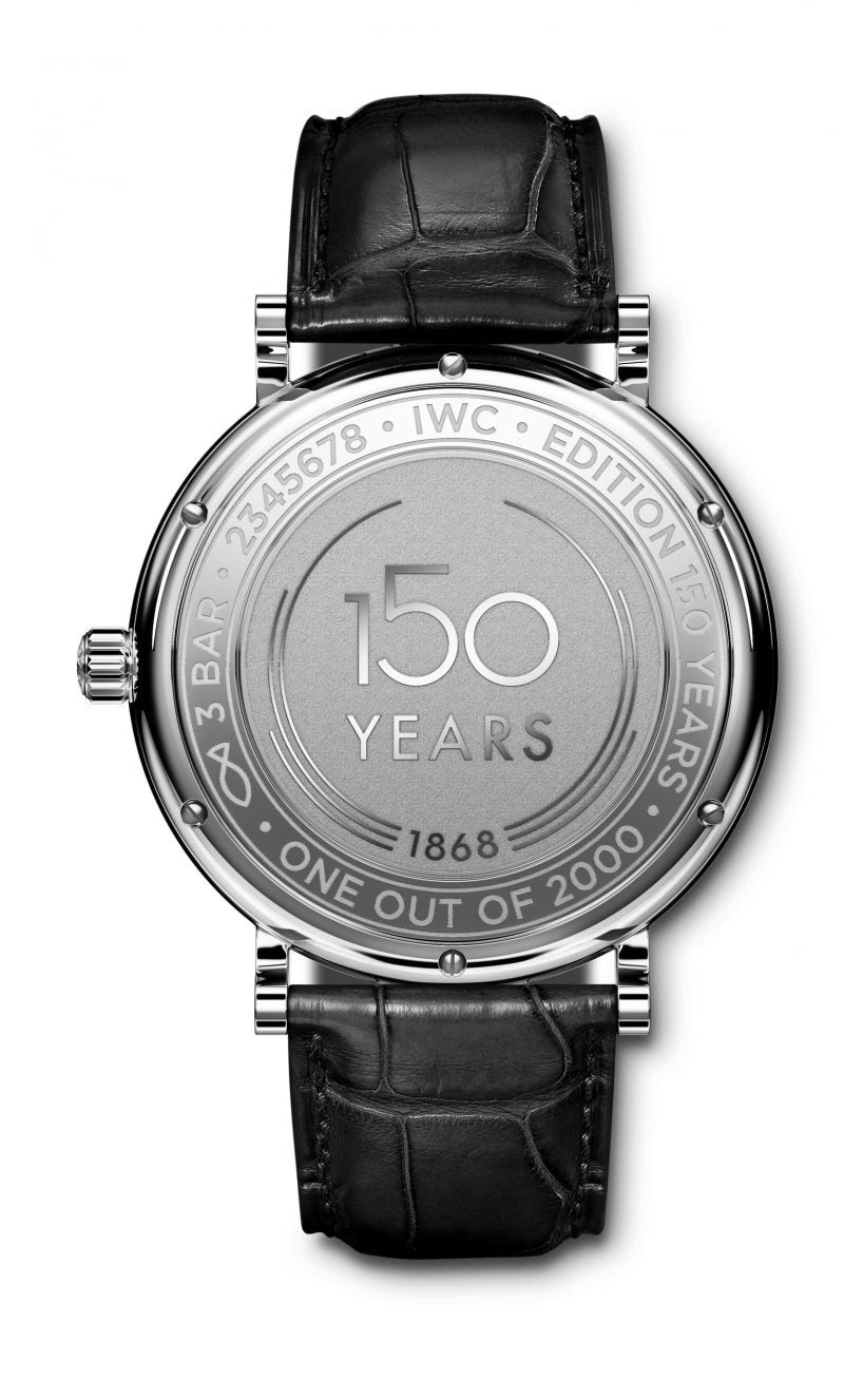  Shop Authentic IWC Portofino Automatic '150 Years' Edition Automatic White Dial Black Leather Strap Watch for Men - IW356519 - Luxxuri
